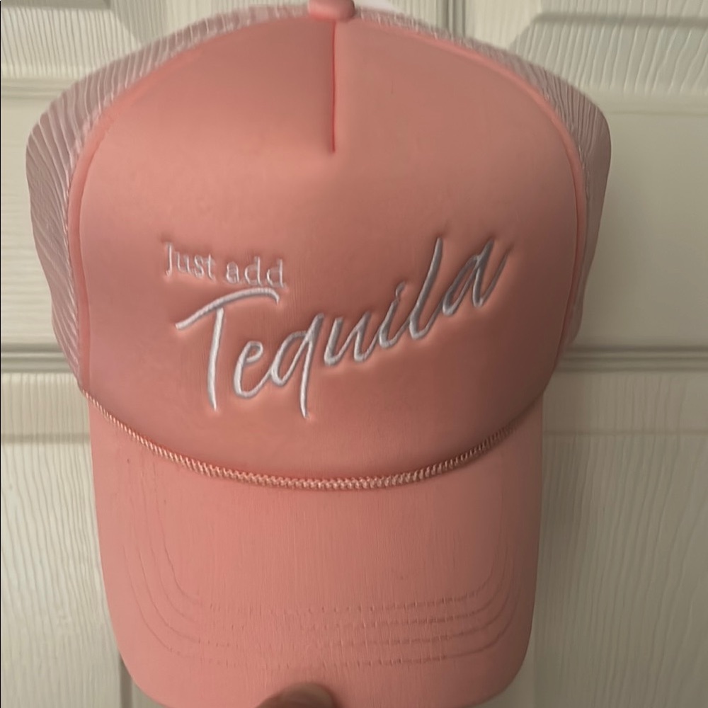 Buckle Pink and White Trucker Cap